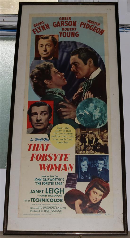 1949 US insert card film poster, That Forsyte Woman, framed